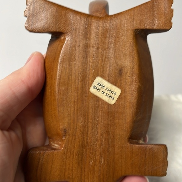 VINTAGE HAND CARVED WOODEN TURTLE TORTOISE FROM KENYA - Picture 4 of 8